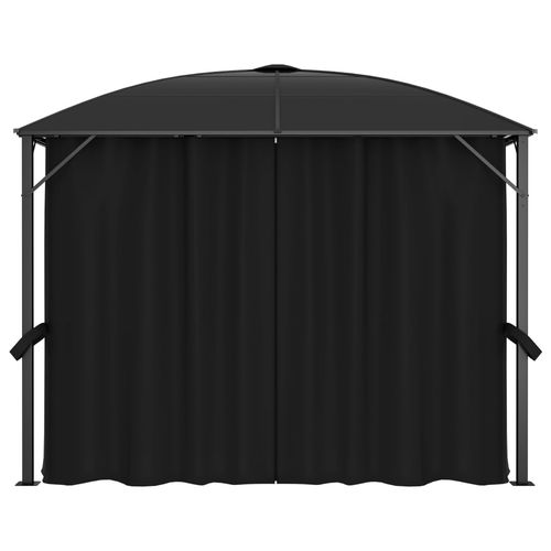 Gazebo with Curtains 300x300x265 cm Anthracite - Gazebos from vidaXL