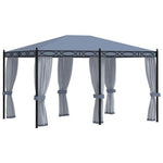 vidaXL Gazebo with Mesh Screens 3x4 m Anthracite Steel - Gazebos from vidaXL