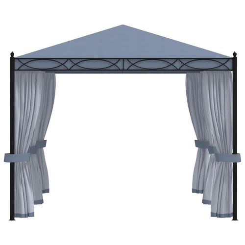 vidaXL Gazebo with Mesh Screens 3x4 m Anthracite Steel - Gazebos from vidaXL