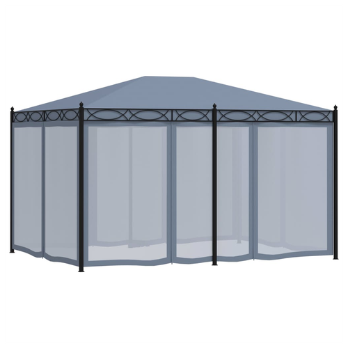 vidaXL Gazebo with Mesh Screens 3x4 m Anthracite Steel - Gazebos from vidaXL
