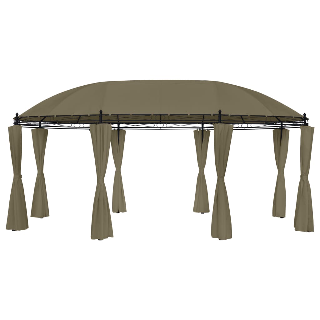 vidaXL Gazebo with Curtains 520x349x255 cm Anthracite - Gazebos from vidaXL