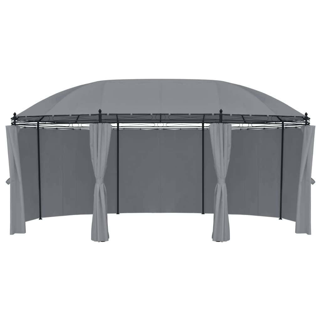 vidaXL Gazebo with Curtains 520x349x255 cm Anthracite - Gazebos from vidaXL