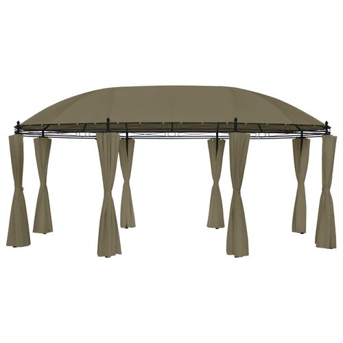 vidaXL Gazebo with Curtains 520x349x255 cm Anthracite - Gazebos from vidaXL