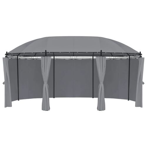 vidaXL Gazebo with Curtains 520x349x255 cm Anthracite - Gazebos from vidaXL
