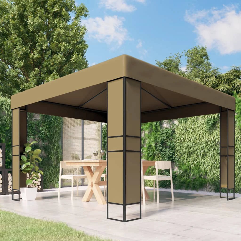 vidaXL vidaXL Gazebo with Double Roof 3x3 m White - Gazebos