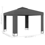 vidaXL vidaXL Gazebo with Double Roof 3x3 m White - Gazebos