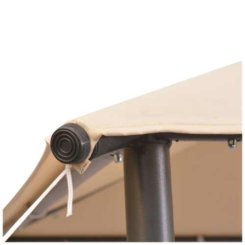 vidaXL Gazebo Pavilion Tent Canopy 4x4 m Steel Beige - Gazebos from vidaXL