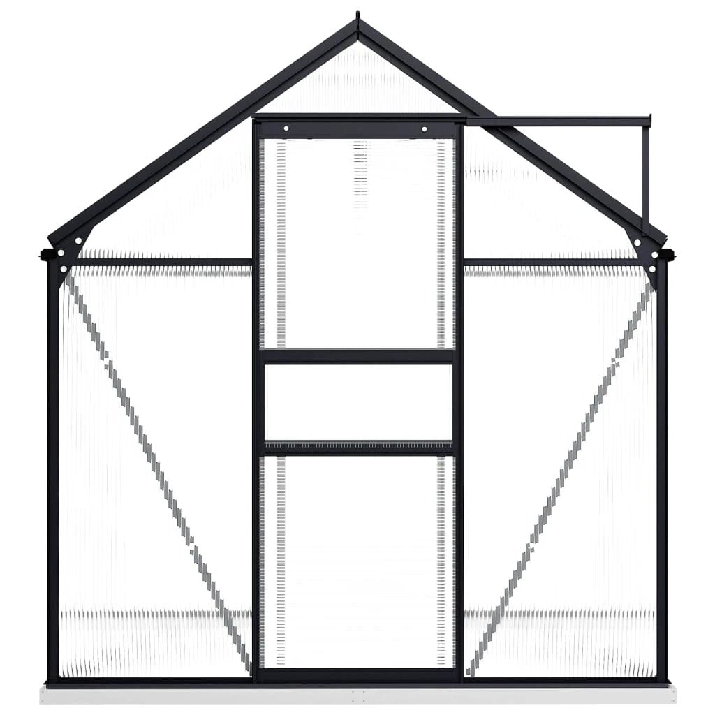 vidaXL Greenhouse with Base Frame Anthracite Aluminium 3.61 m² by vidaXL