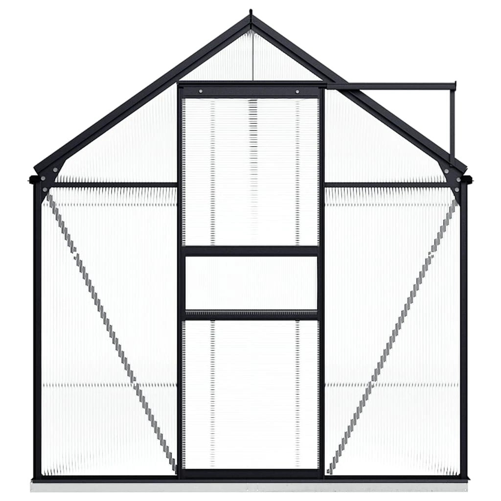 vidaXL Greenhouse with Base Frame Anthracite Aluminium 3.61 m² by vidaXL
