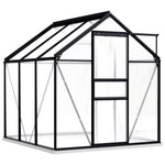 vidaXL Greenhouse with Base Frame Anthracite Aluminium 3.61 m² by vidaXL