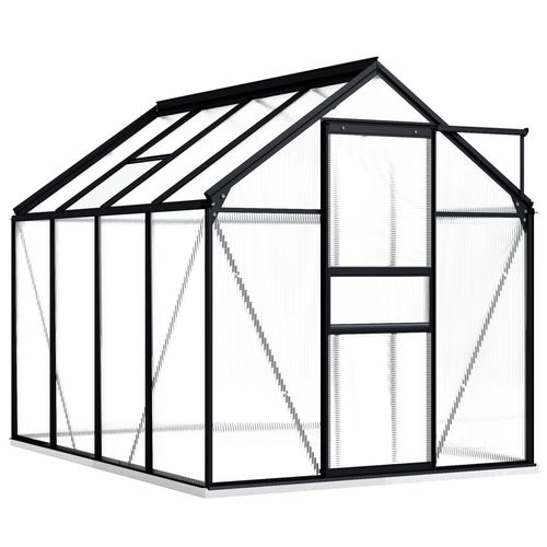vidaXL Greenhouse with Base Frame Anthracite Aluminium 3.61 m² - Greenhouse from vidaXL