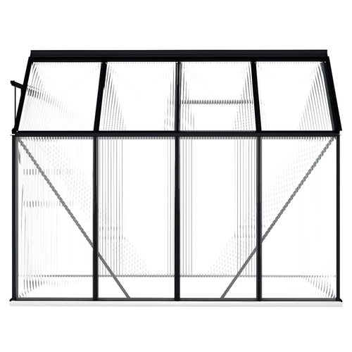 vidaXL vidaXL Greenhouse with Base Frame Anthracite Aluminium 3.61 m² - Greenhouse