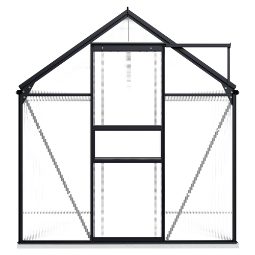 vidaXL vidaXL Greenhouse with Base Frame Anthracite Aluminium 3.61 m² - Greenhouse