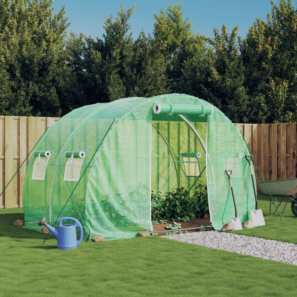 vidaXL Greenhouse with Steel Frame Green 6 m² 3x2x2 m - Greenhouse from vidaXL
