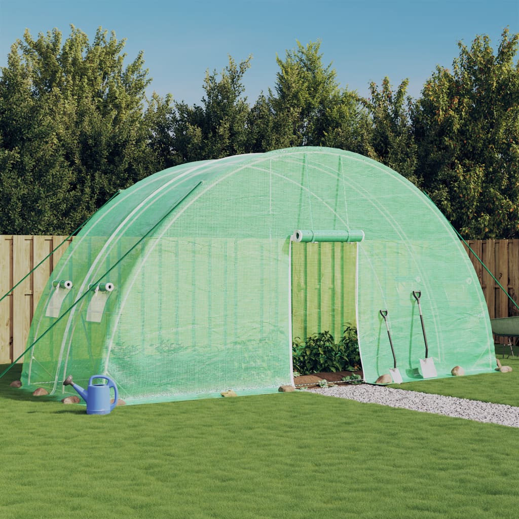 vidaXL Greenhouse with Steel Frame Green 12 m² 6x2x2.85 m - Greenhouse from vidaXL