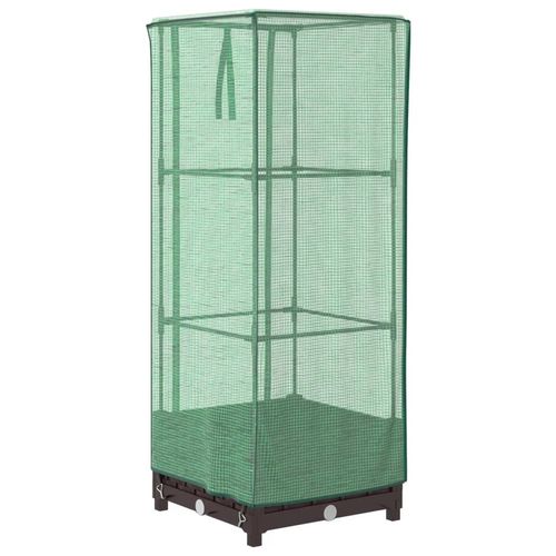 vidaXL Raised Bed with Greenhouse Cover Rattan Look 40x40x123 cm - Greenhouse from vidaXL