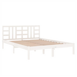 Bed Frame White Solid Wood 150x200 cm vidaXL King Size - King Size from vidaXL
