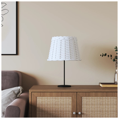 vidaXL Lamp Shade White Ø30x20 cm Wicker - Home Symphony