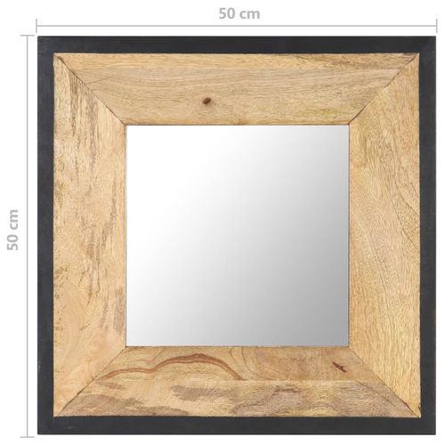 vidaXL Mirror 50x50 cm Solid Mango Wood - Mirror from vidaXL