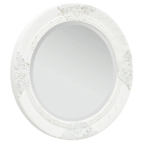 vidaXL Wall Mirror Baroque Style 50 cm White - Mirror from vidaXL