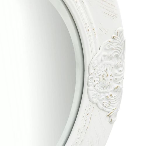vidaXL Wall Mirror Baroque Style 50 cm White - Mirror from vidaXL