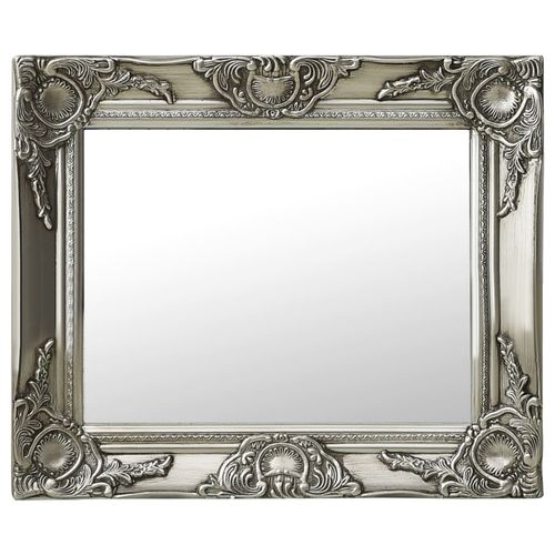 vidaXL Wall Mirror Baroque Style 40x40 cm White - Mirror from vidaXL