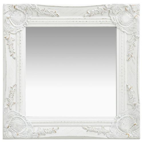 vidaXL Wall Mirror Baroque Style 40x40 cm White - Mirror from vidaXL