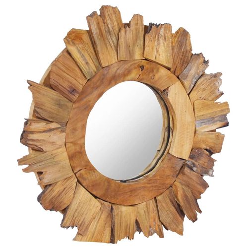 vidaXL Wall Mirror 40 cm Teak Round - Mirror from vidaXL