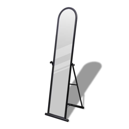 vidaXL Free Standing Floor Mirror Full Length Rectangular Black - Mirror from vidaXL