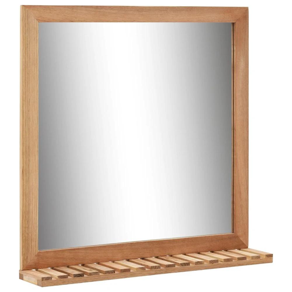 Bathroom Mirror 60x12x62 cm vidaXL Solid Walnut Wood by vidaXL