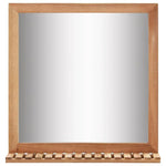 Bathroom Mirror 60x12x62 cm vidaXL Solid Walnut Wood by vidaXL