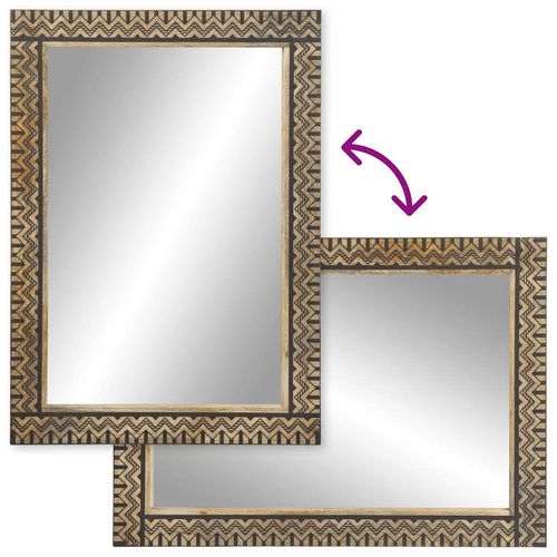 vidaXL Bathroom Mirror 50x70 cm Solid Wood Mango and Glass - Mirror from vidaXL