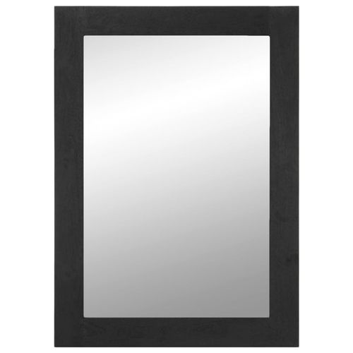 vidaXL Bathroom Mirror Black 50x70x2.5 cm Engineered Wood and brass - Mirror from vidaXL