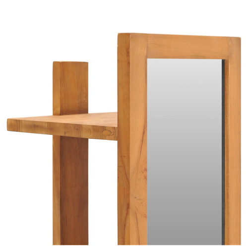 vidaXL Wall Mirror with Shelves 30x30x120 cm Solid Teak Wood - Mirror from vidaXL
