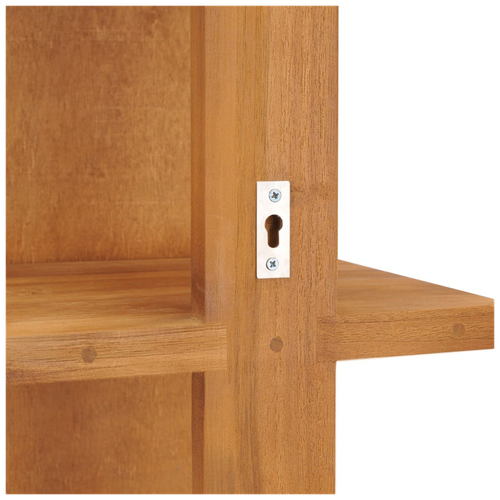 vidaXL Wall Mirror with Shelves 30x30x120 cm Solid Teak Wood - Mirror from vidaXL