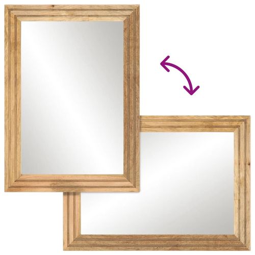 vidaXL Bathroom Mirror 50x70 cm Solid Wood Rough Mango and Glass - Mirror from vidaXL