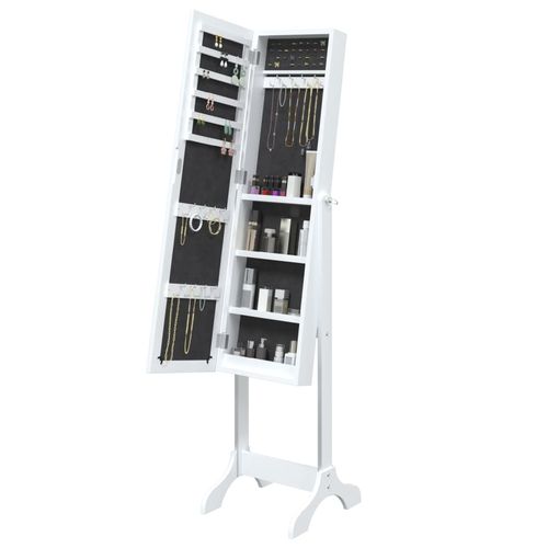 vidaXL Free-Standing Mirror White 34x37x146 cm - Mirror from vidaXL
