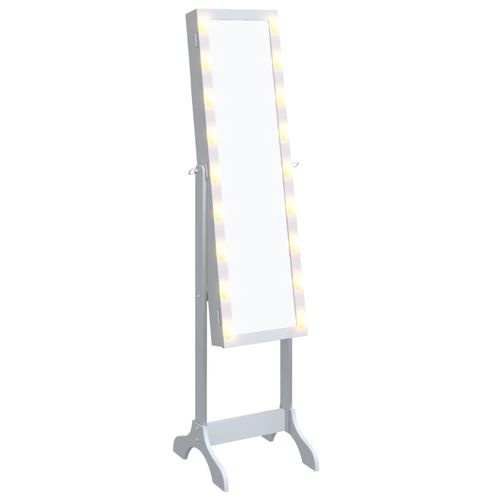 vidaXL Free-Standing Mirror with LED White 34x37x146 cm - Mirror from vidaXL