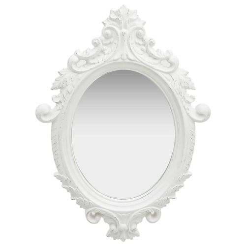 vidaXL Wall Mirror Castle Style 56x76 cm White - Mirror from vidaXL