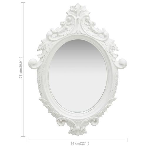 vidaXL Wall Mirror Castle Style 56x76 cm White - Mirror from vidaXL