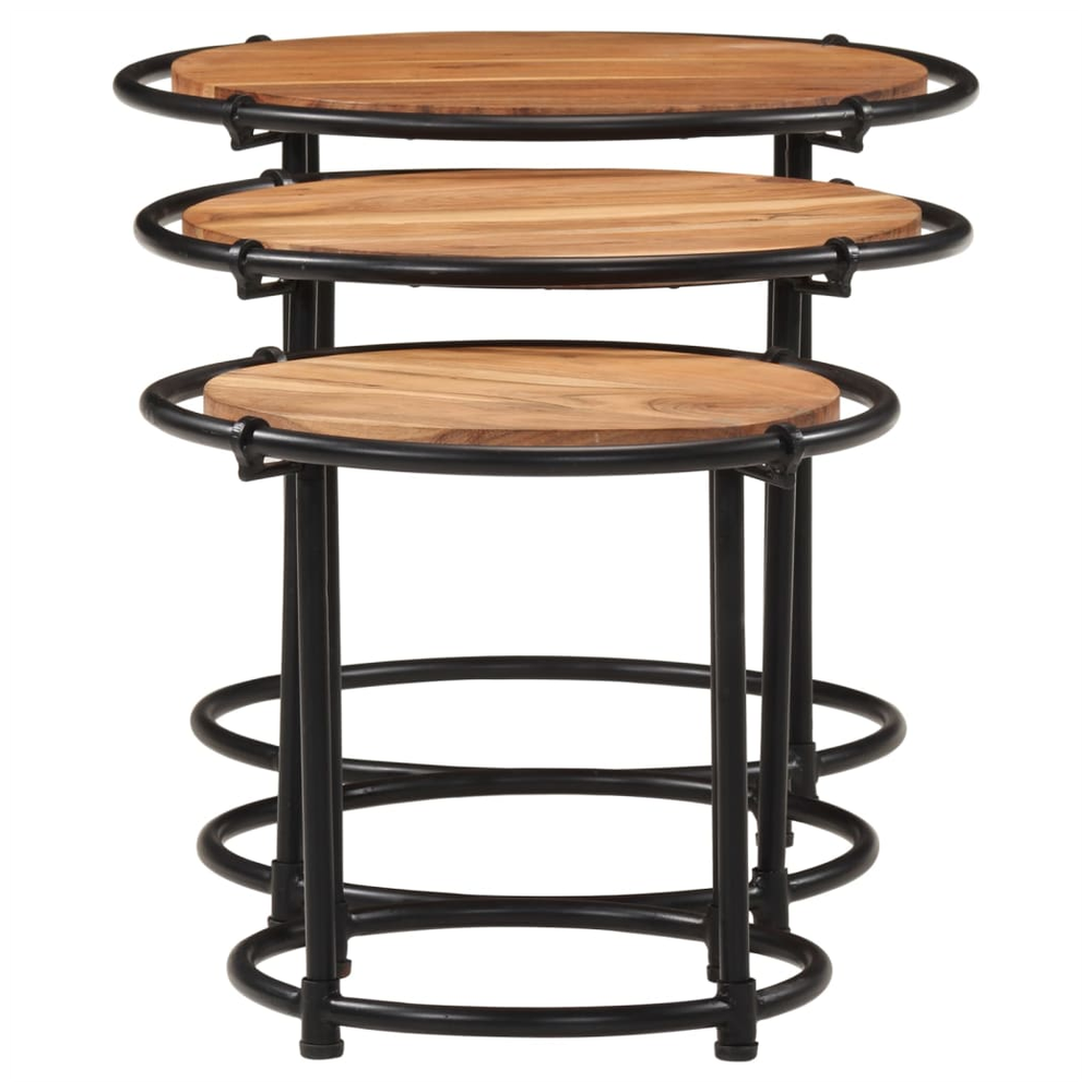 Nesting Tables 3 pcs vidaXL Solid Wood Acacia - Nest of Tables from vidaXL