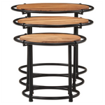 Nesting Tables 3 pcs vidaXL Solid Wood Acacia - Nest of Tables from vidaXL