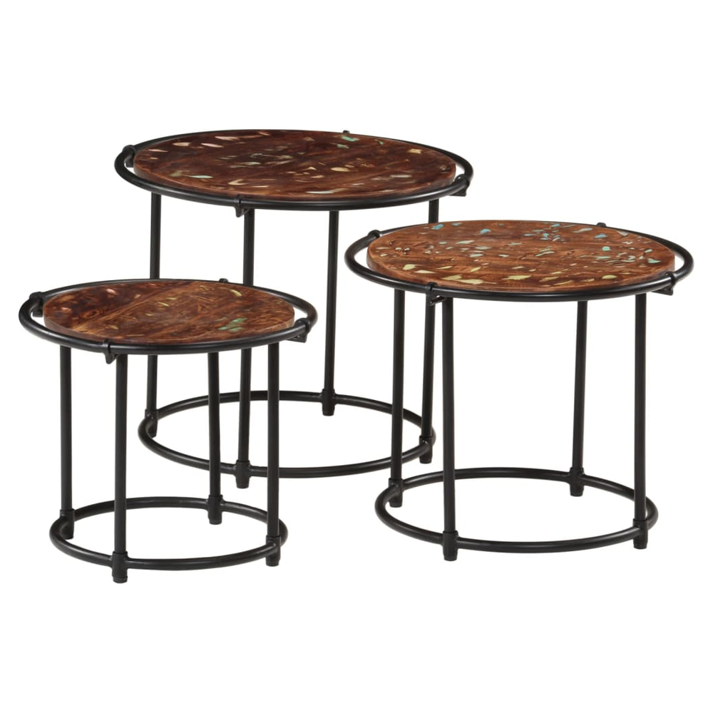 Nesting Tables 3 pcs vidaXL Solid Wood Reclaimed - Nest of Tables from vidaXL
