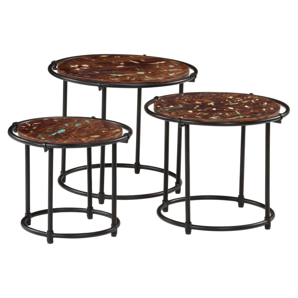 Nesting Tables 3 pcs vidaXL Solid Wood Reclaimed - Nest of Tables from vidaXL
