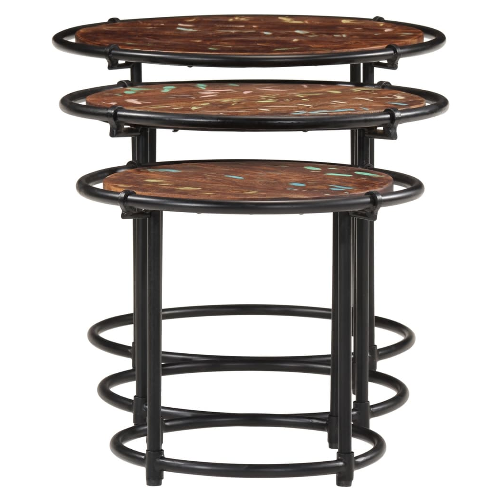 Nesting Tables 3 pcs vidaXL Solid Wood Reclaimed - Nest of Tables from vidaXL