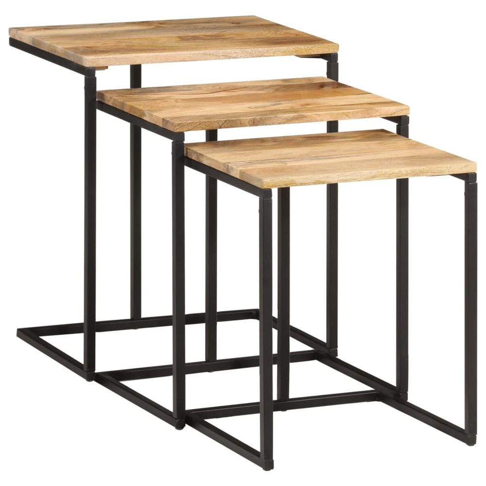 Nesting Tables 3 pcs vidaXLSolid Wood Acacia - Nest of Tables from vidaXL
