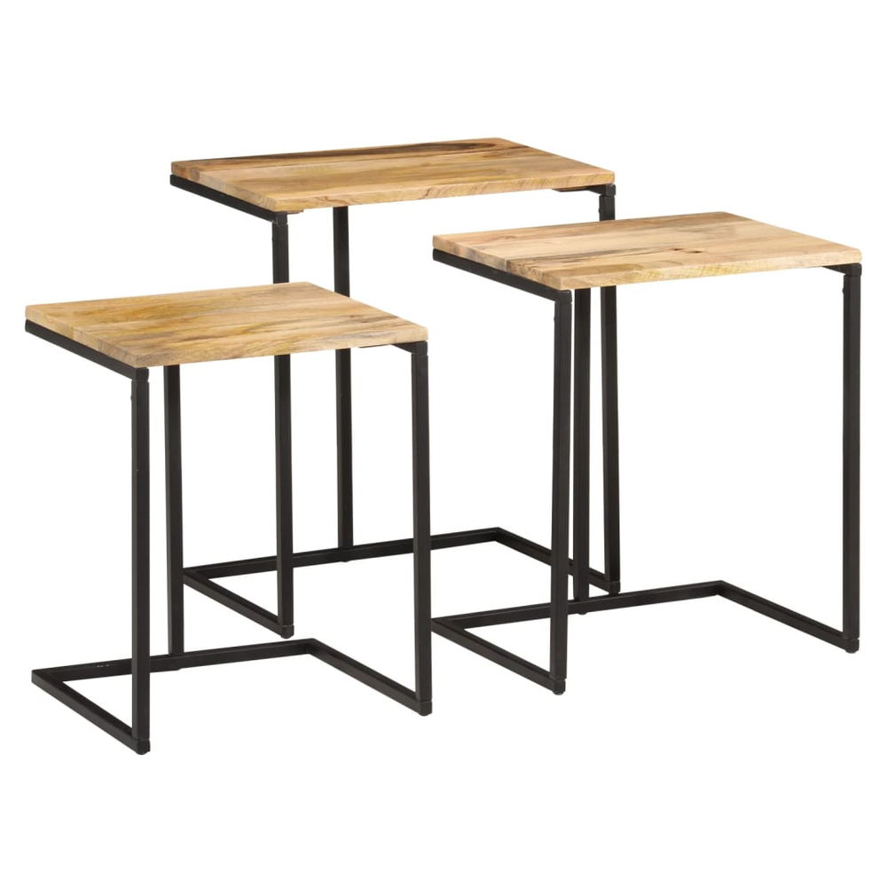 Nesting Tables 3 pcs vidaXLSolid Wood Acacia - Nest of Tables from vidaXL