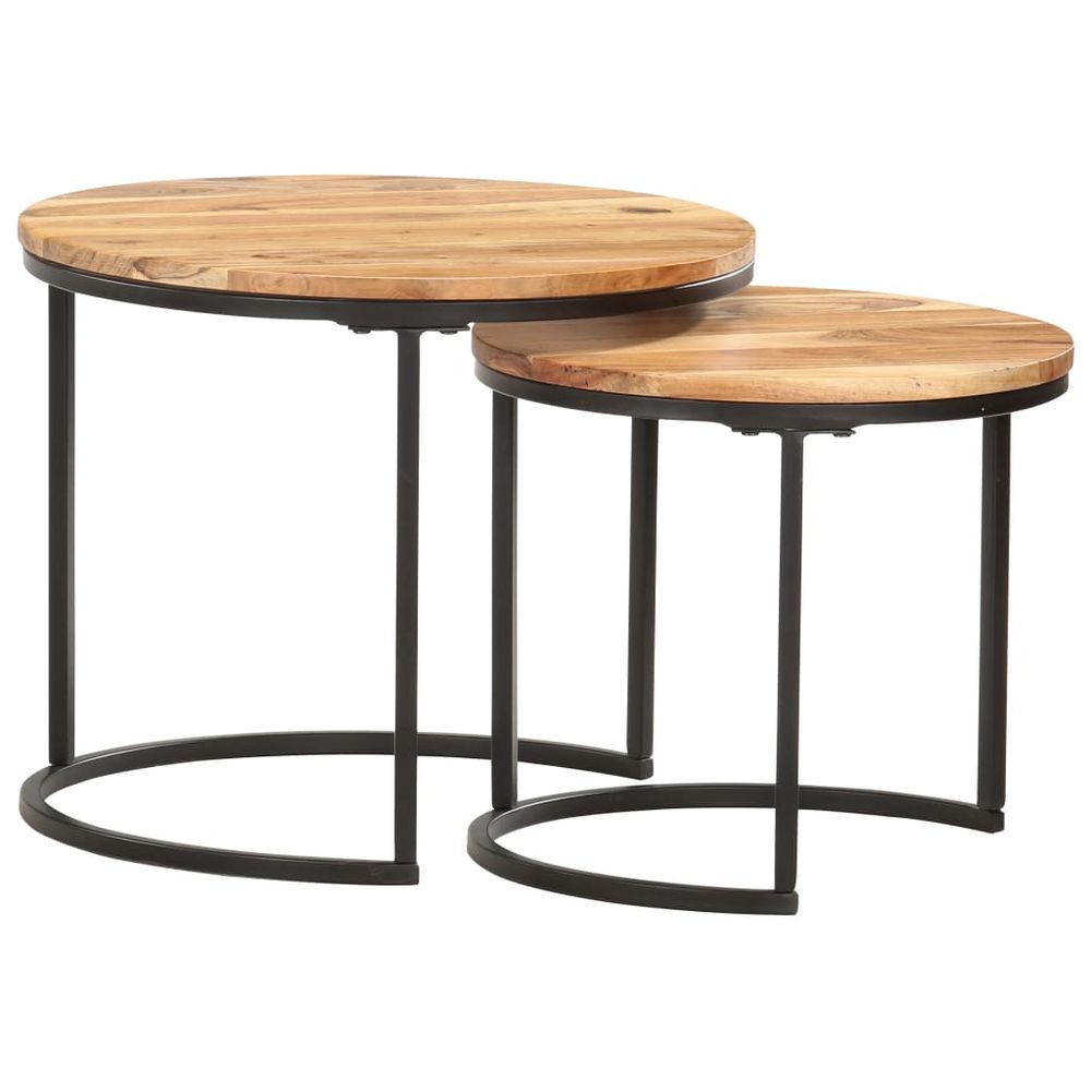 Nesting Tables 3 pcs vidaXL Solid Acacia Wood - Nest of Tables from vidaXL