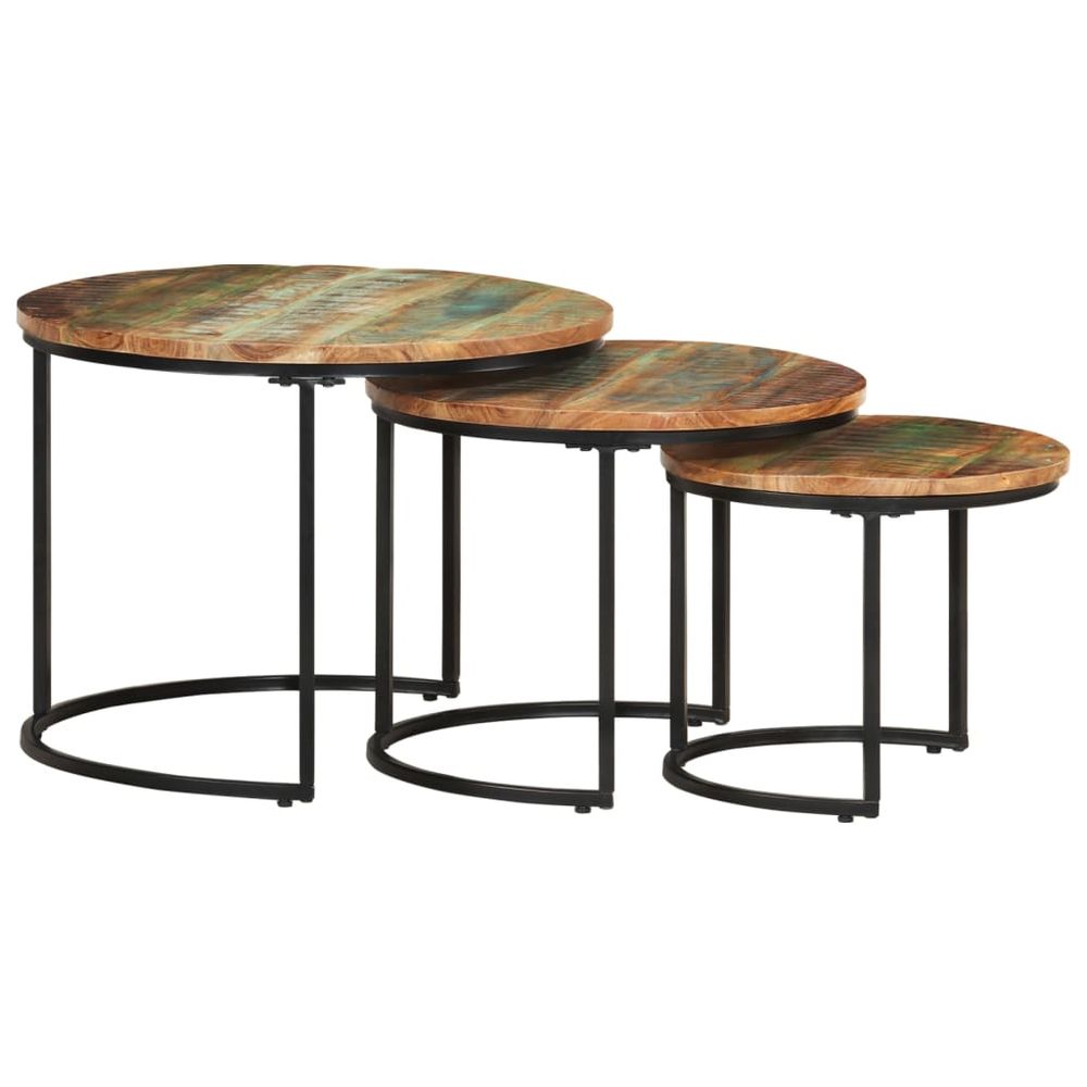 Nesting Tables 3 pcs vidaXL Solid Acacia Wood - Nest of Tables from vidaXL