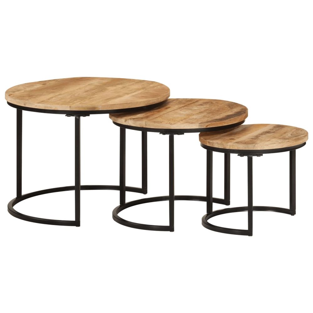Nesting Tables 3 pcs vidaXL Solid Acacia Wood - Nest of Tables from vidaXL